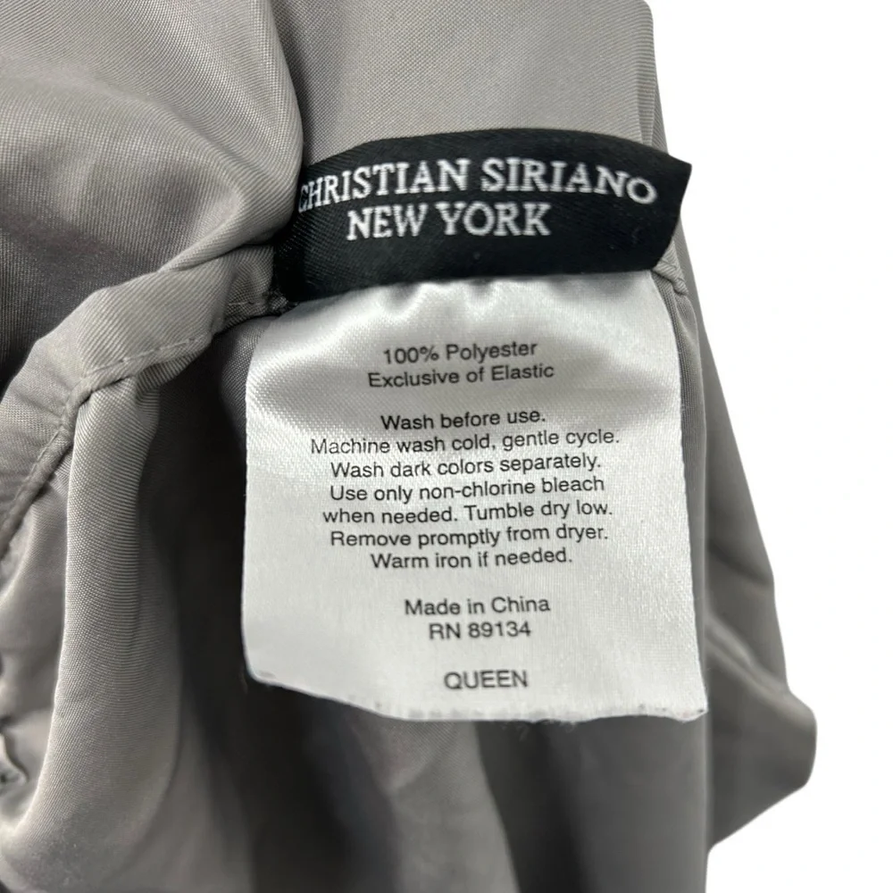 Christian Siriano New York Queen fabric cover Gray 100% Polyester